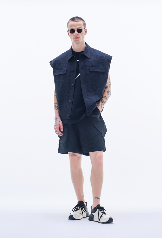 Oversized Sleeveless Jacket