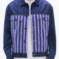 Denim Jacket Contract with Striped Linen