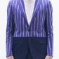 Striped Linen Blazer Contract With Denim