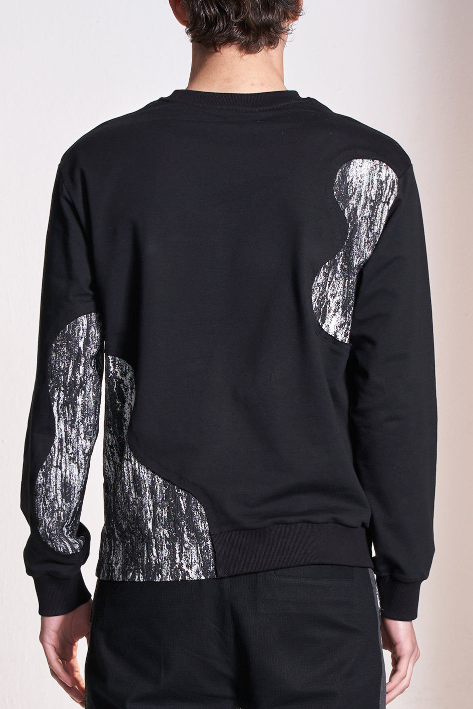 Texture Fabric Contrast Sweatshirt
