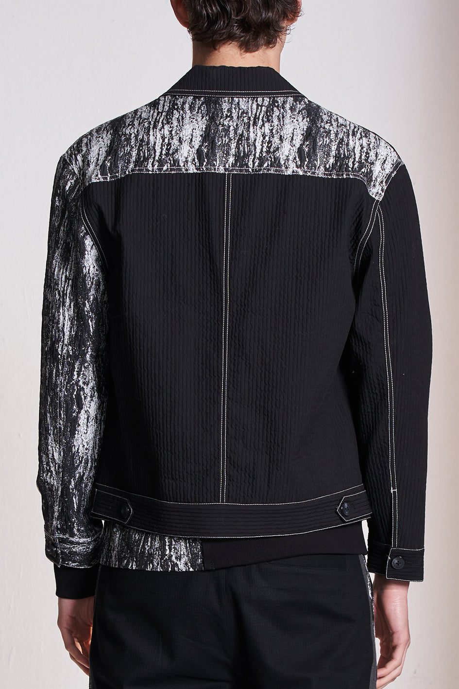 Texture Fabric Contrast Jacket