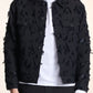 Floral Jacquard Ripped Jacket