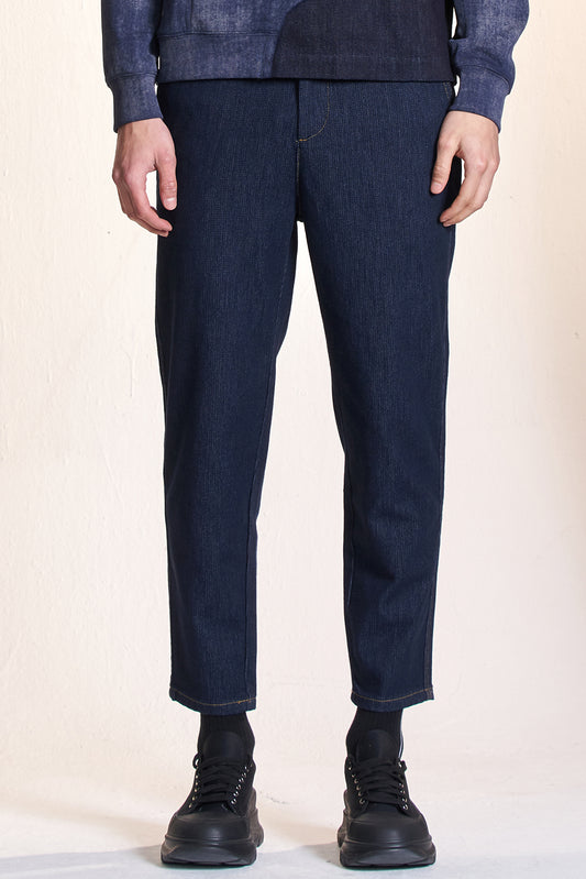 Regular Fit Tapered Cropped Jeans
