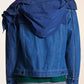 Deconstructed Denim Jacket With Cropped Hooded Jacket