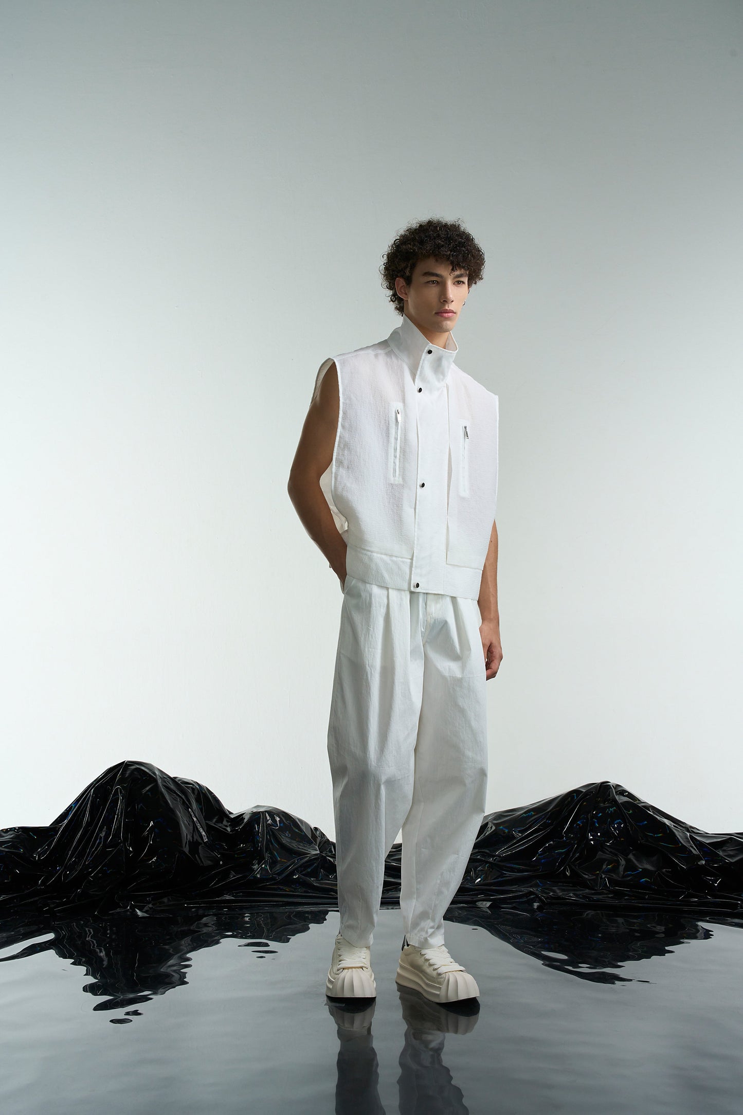 Regular Fit Tapered Pants With Pleats