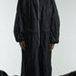 Pleated Sheer Mix Coat With Hood