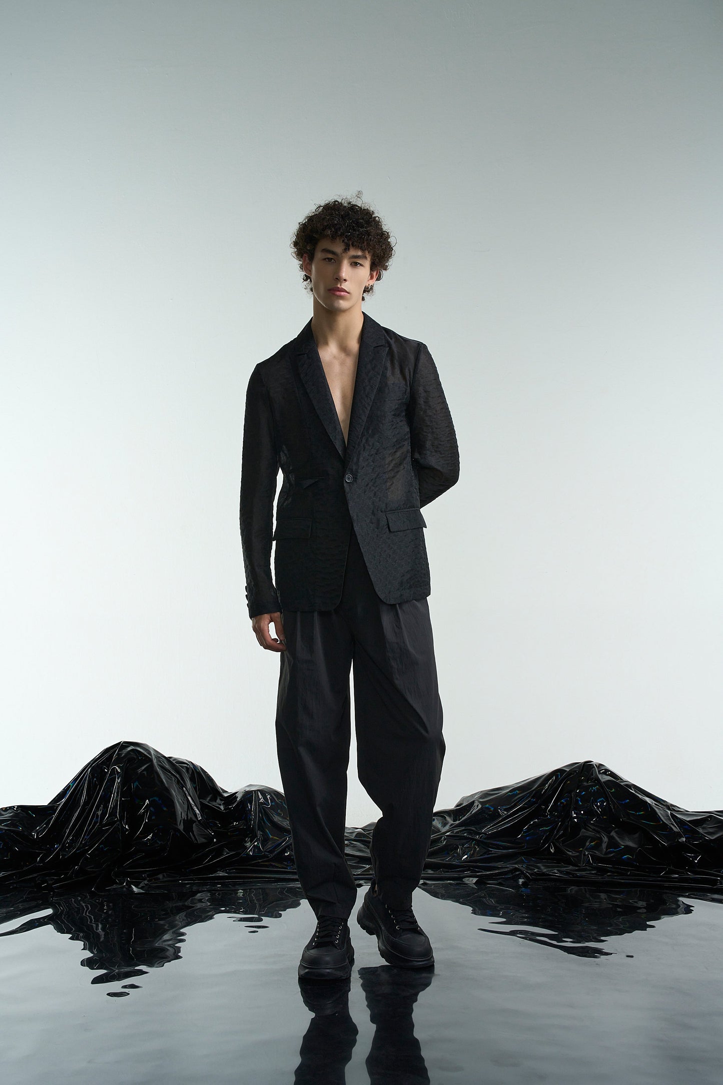 Regular Fit Tapered Pants With Pleats