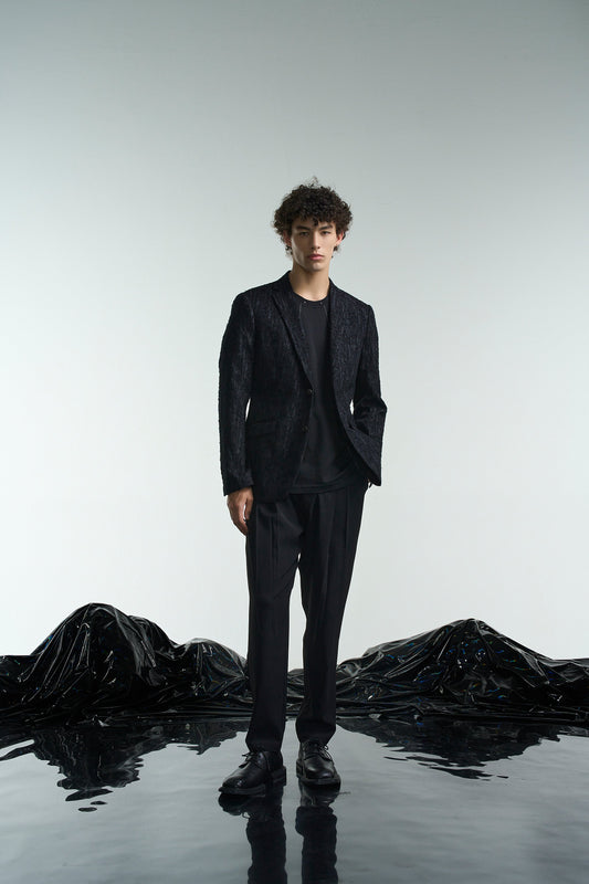 透け感のあるコットンブレザー