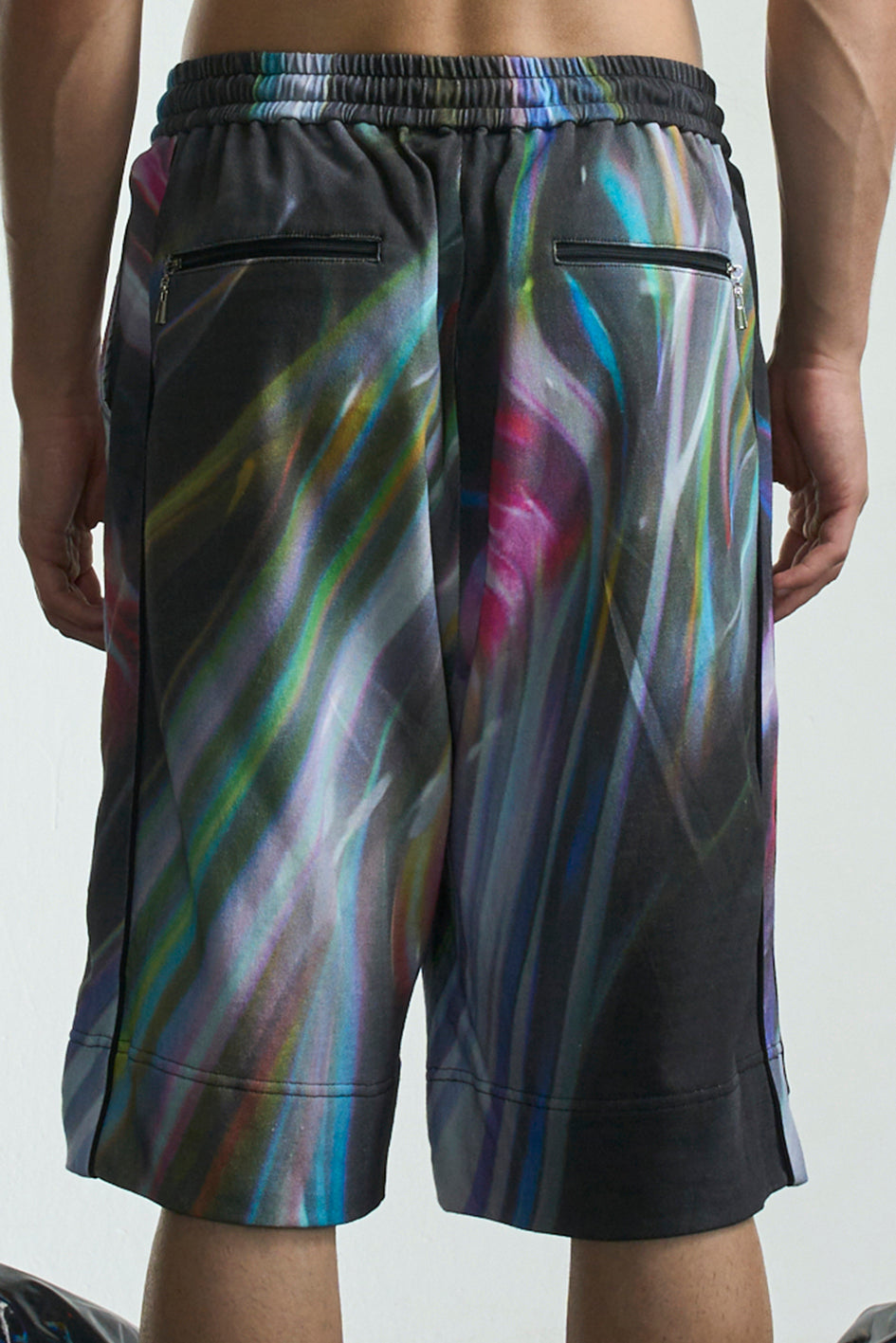 Shorts With Color Liquid Print