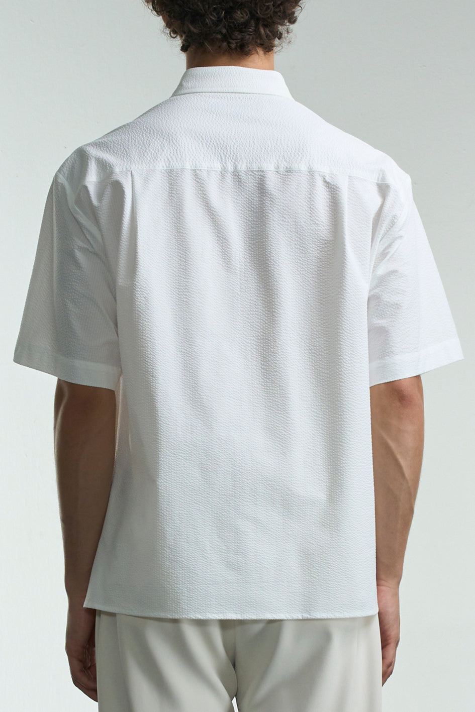 Seersucker Cotton Short Sleeveless Shirt
