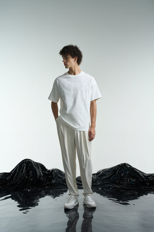 スタッド付きTシャツ