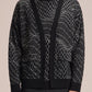 Wire Pattern Wool Cardigan