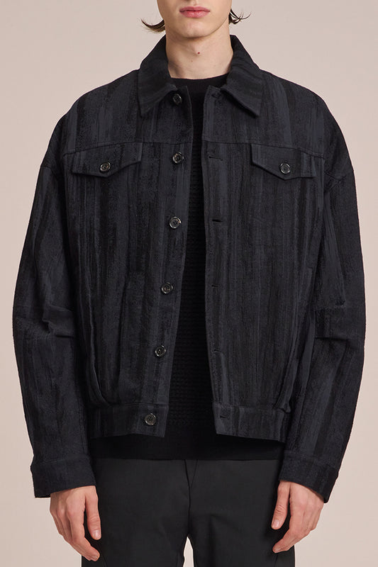 Bush Pattern Brocade Oversized Jacket