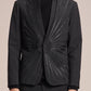 Stand Collar Blazer With Tape & Stitching