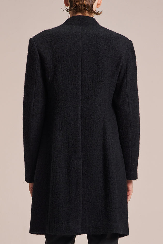 Stand Collar Wool Coat