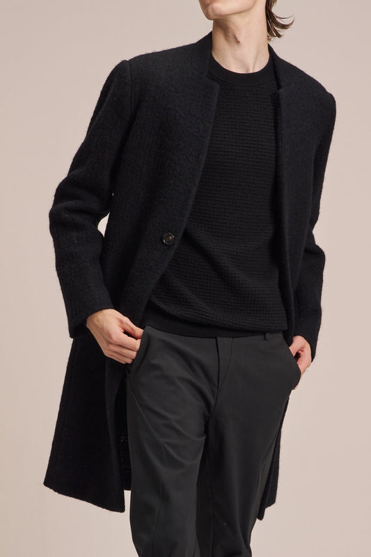 Stand Collar Wool Coat