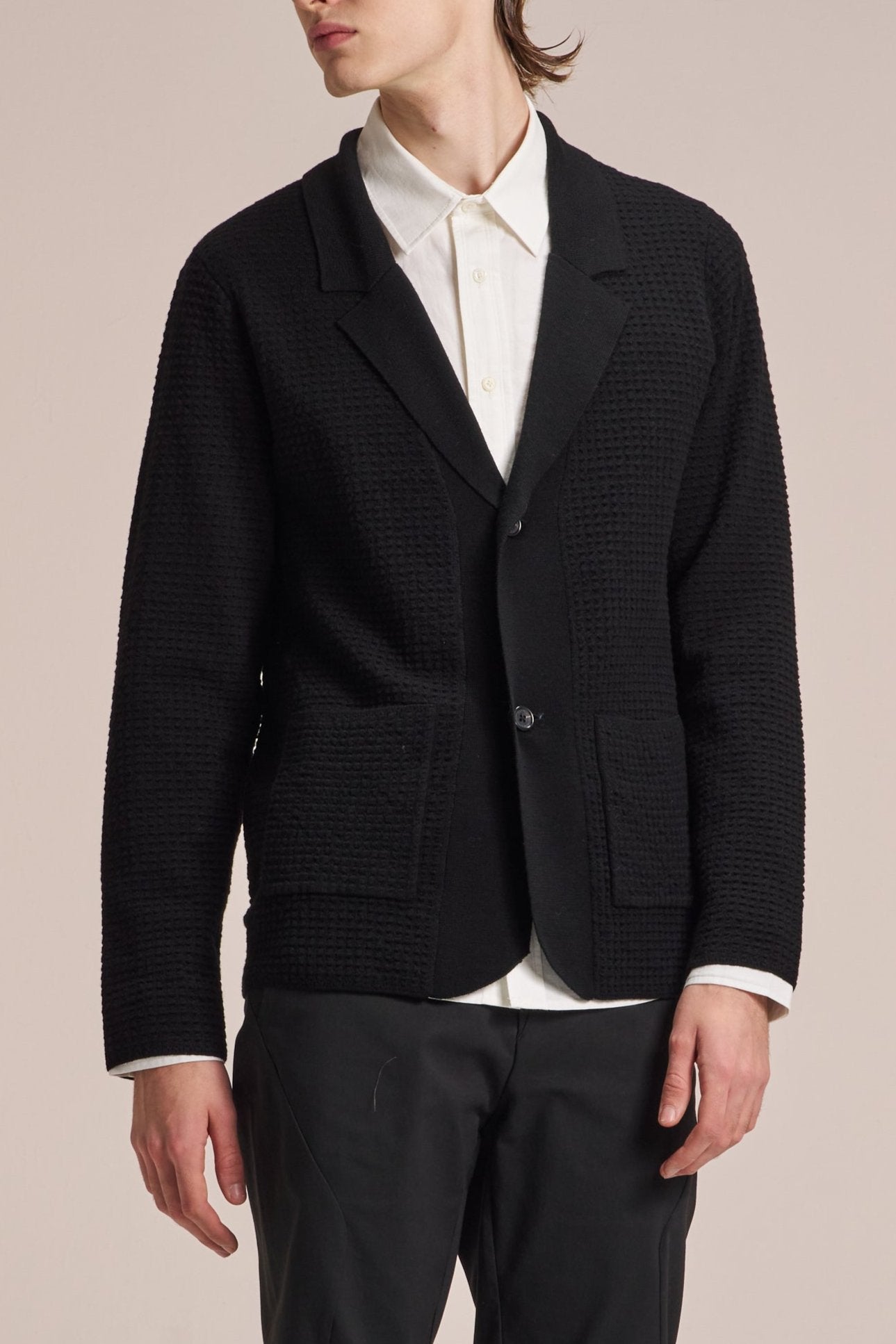 2 Buttons Wool Cardigan Blazer