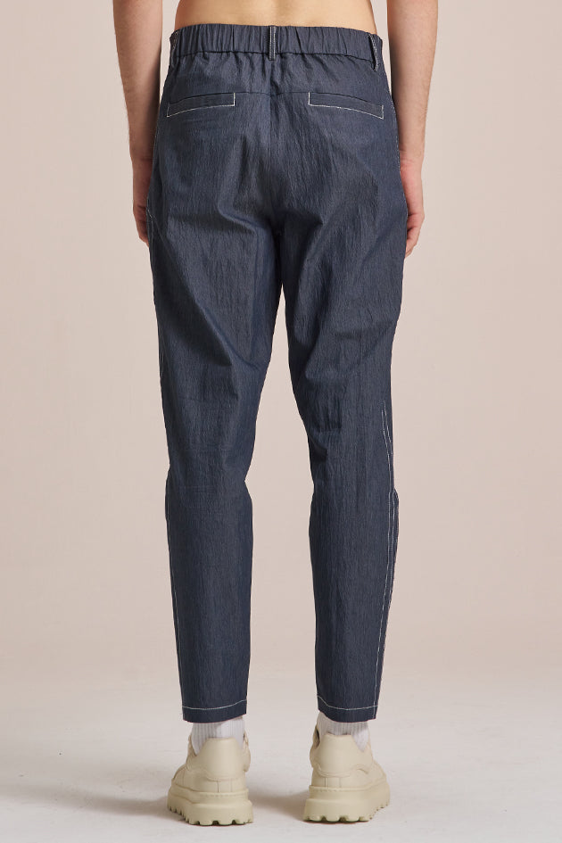 Crepe Pants With White Stitching