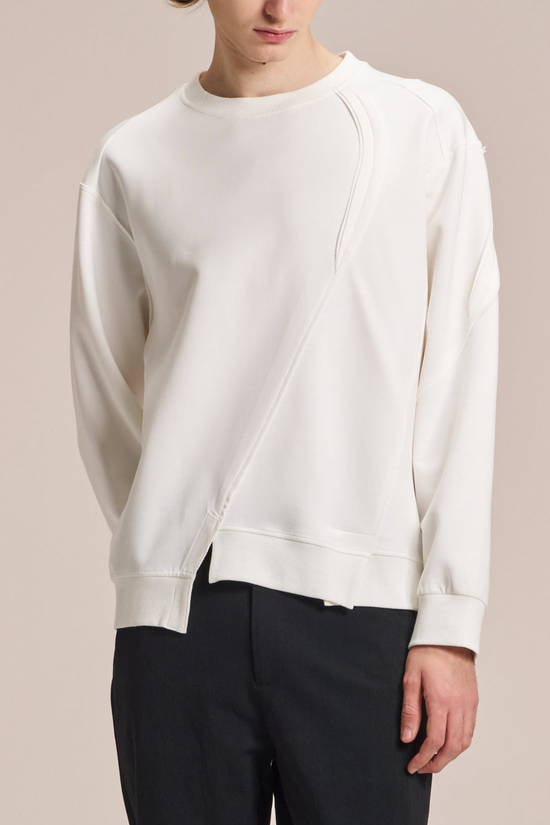 Sweatshirt With Asymmetric Hem