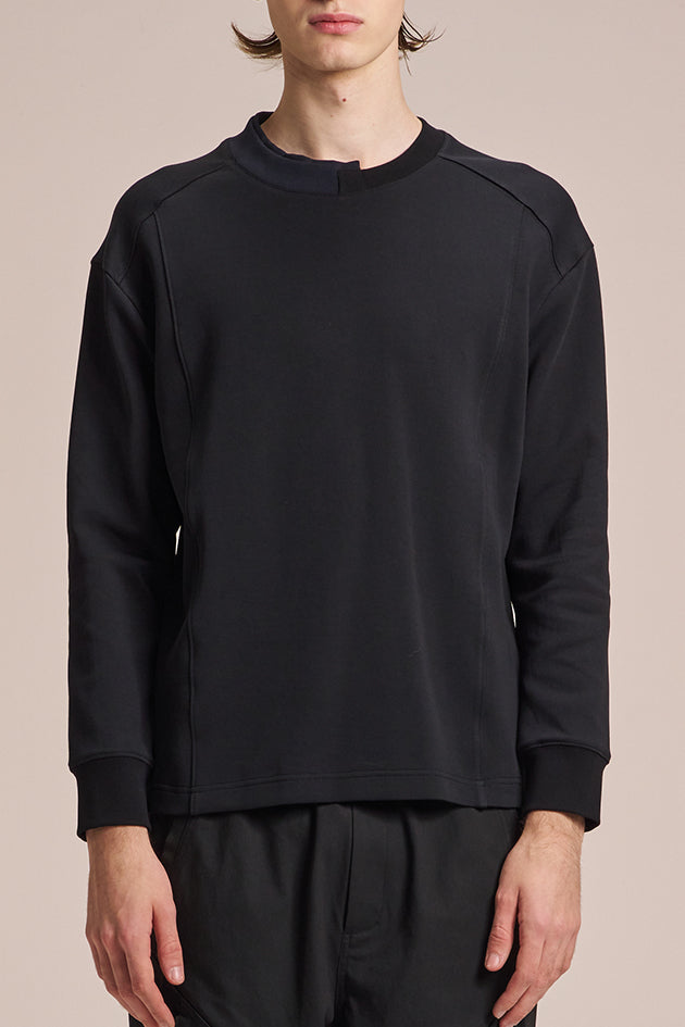 Long Sleeve Tee With Contrast Neck