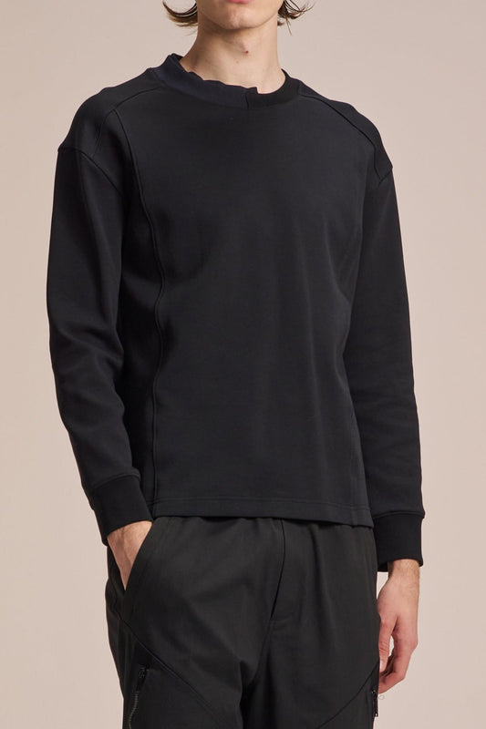 Long Sleeve Tee With Contrast Neck