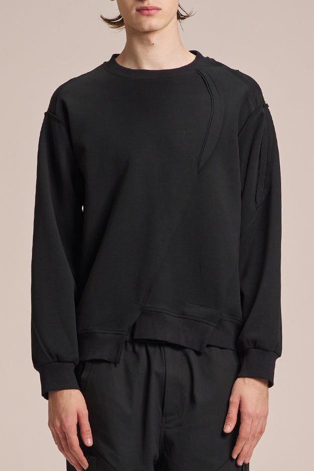 Sweatshirt With Asymmetric Hem