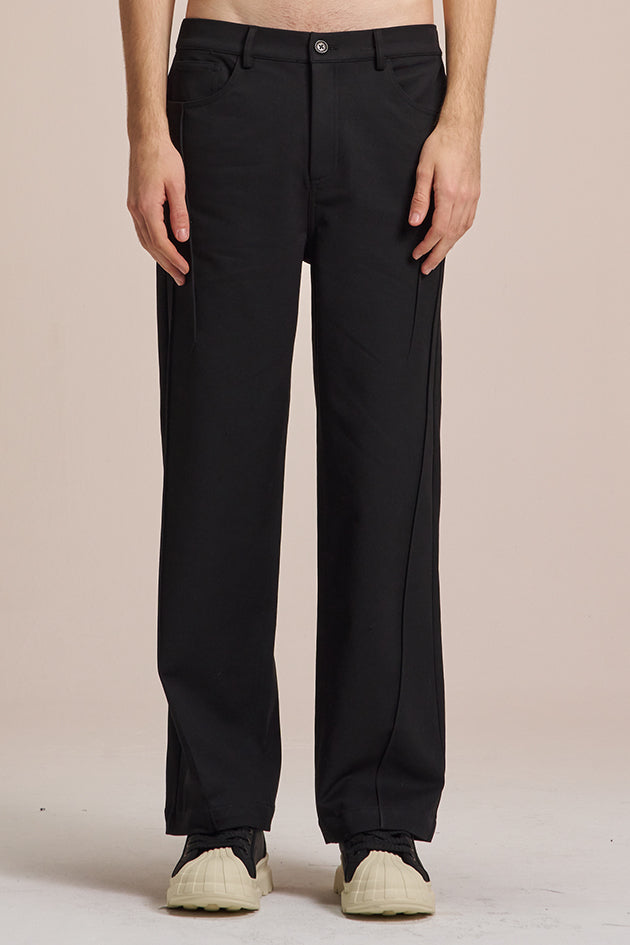 Wide Leg Modal Cotton Pants With Long Dart