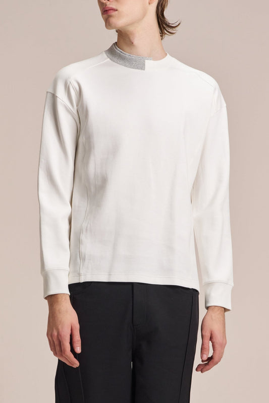 Long Sleeve Tee With Contrast Neck