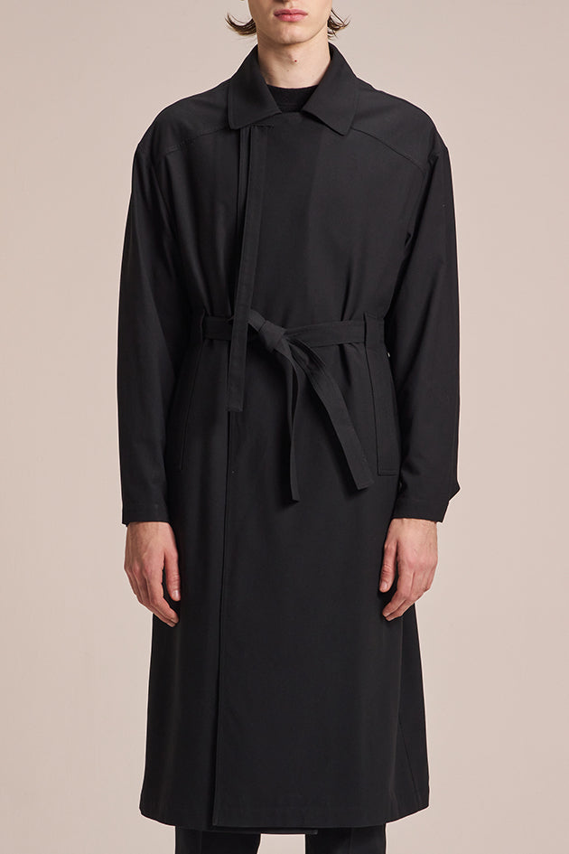 Light Wool Coat With Belt