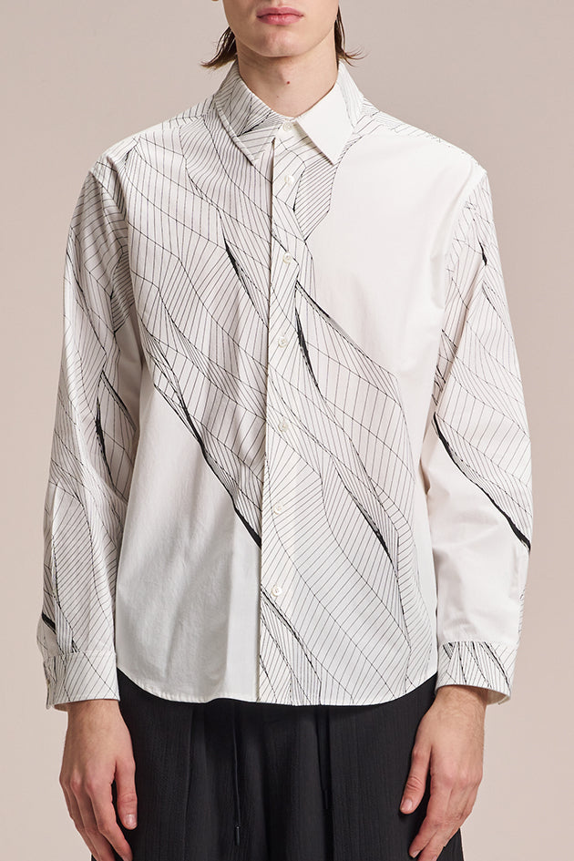 Shirt With Wire Pattern Print