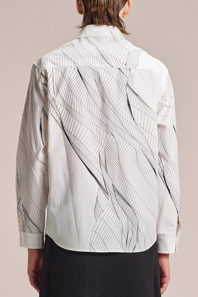 Shirt With Wire Pattern Print