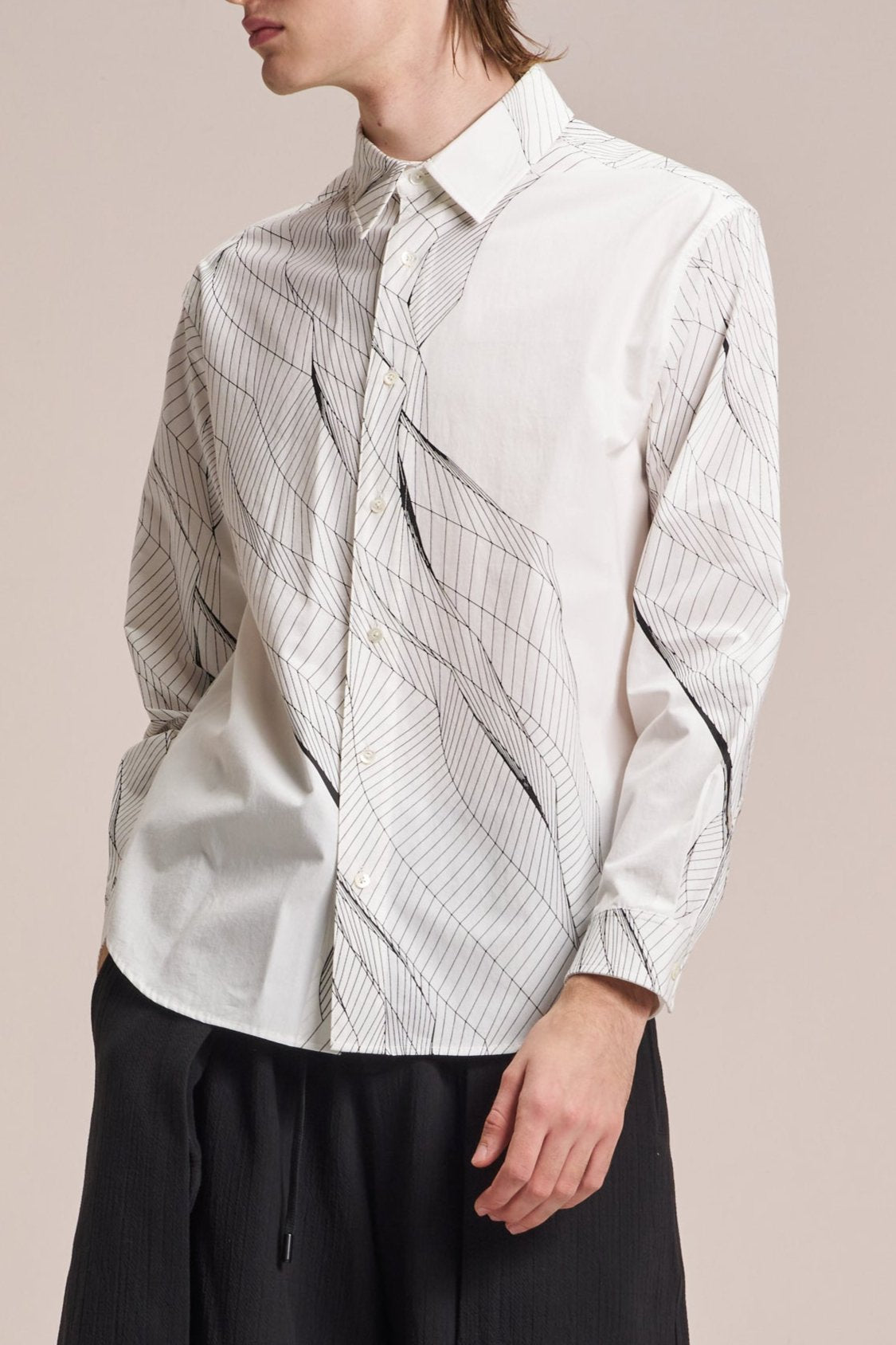 Shirt With Wire Pattern Print