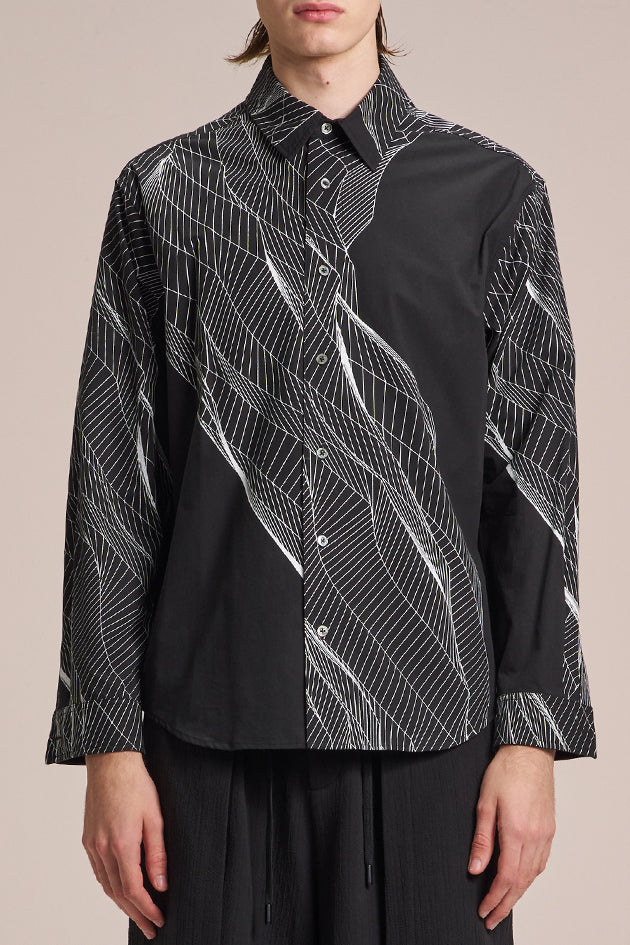 Shirt With Wire Pattern Print