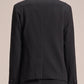 Stand Collar Crepe Cotton Blazer