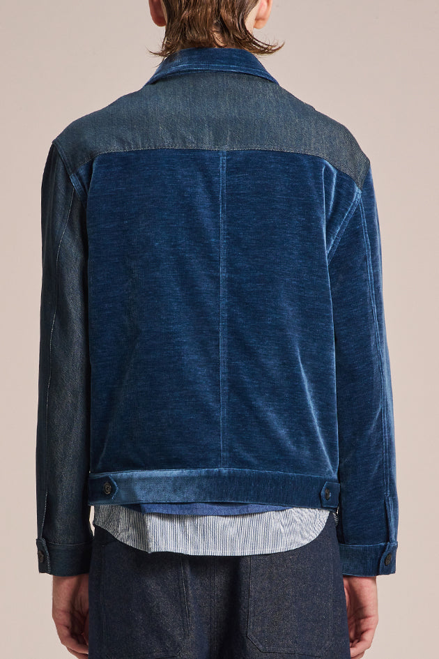 Jacket With Velvet Contrast Denim