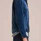 Jacket With Velvet Contrast Denim