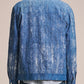 Crepe Denim Jacket With Brush Print