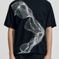 Oversize Tee With Organic Wave Print