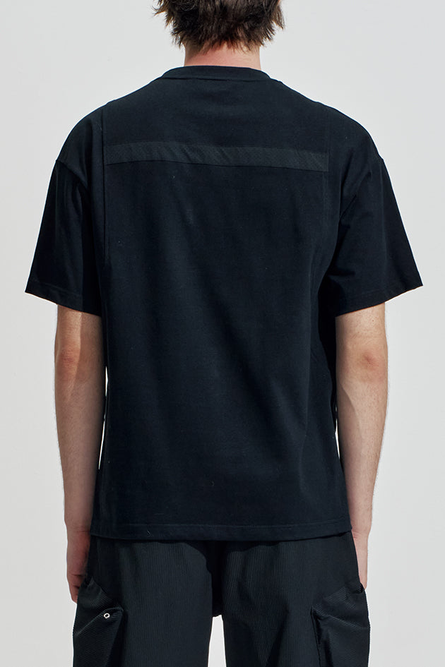 Tee With Half Perforated Nylon