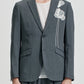 Blazer With Embroidered Flowers