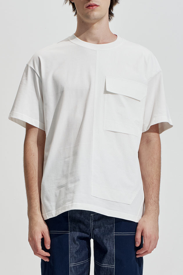 Tee With Half Perforated Nylon