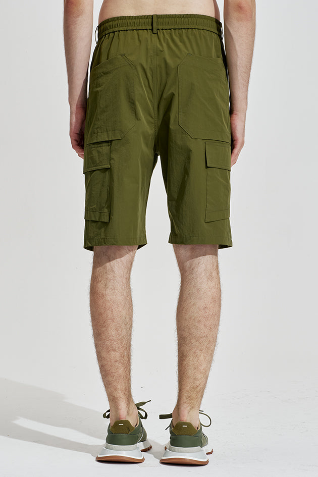 Cargo Shorts Contrast With Perforated Nylon