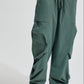 Wide Leg Cargo Pants With Drawstring Hem