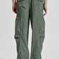 Wide Leg Cargo Pants With Drawstring Length