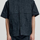 Oversize Worker Shirt With Dye Pattern