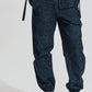 Curved Leg Cargo Pants With Dye Pattern