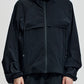 Hooded Light Jacket With Drawstring At Back