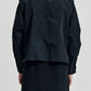 Long Shirt Jacket Contrast With Perforated Nylon