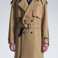 Trench Coat With Denim Trim