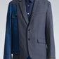 Deconstructed Wool Blazer With Denim